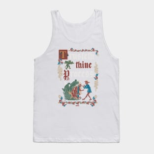 Trust the Journey Medieval Style II - Vintage English Manuscript Tank Top